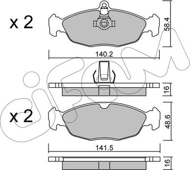 Cifam 822-077-1 - Brake Pad Set, disc brake www.autospares.lv