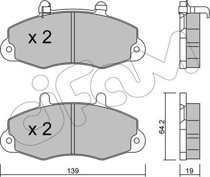 Cifam 822-194-1 - Bremžu uzliku kompl., Disku bremzes autospares.lv