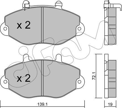 Cifam 822-195-1 - Bremžu uzliku kompl., Disku bremzes www.autospares.lv