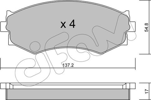 Cifam 822-190-0 - Bremžu uzliku kompl., Disku bremzes www.autospares.lv