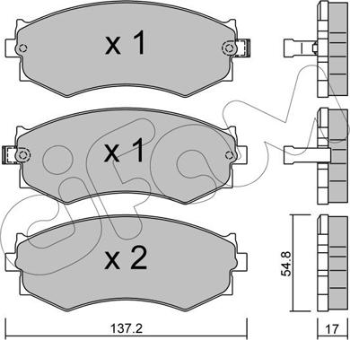 Cifam 822-190-1 - Bremžu uzliku kompl., Disku bremzes www.autospares.lv