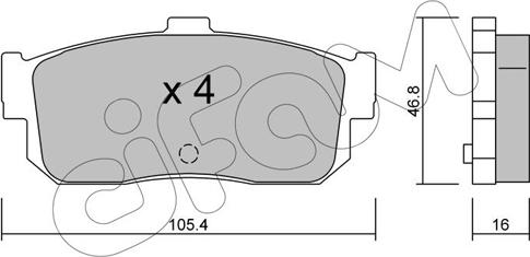 Cifam 822-193-0 - Тормозные колодки, дисковые, комплект www.autospares.lv