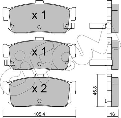 Cifam 822-193-1 - Bremžu uzliku kompl., Disku bremzes www.autospares.lv