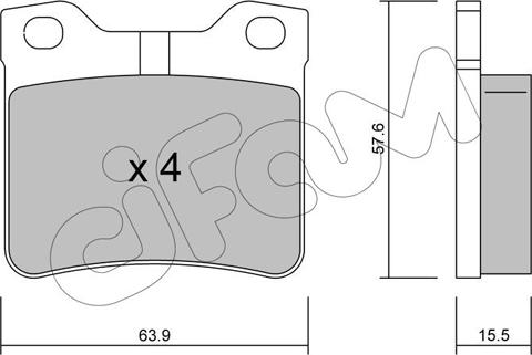 Cifam 822-192-1 - Bremžu uzliku kompl., Disku bremzes www.autospares.lv