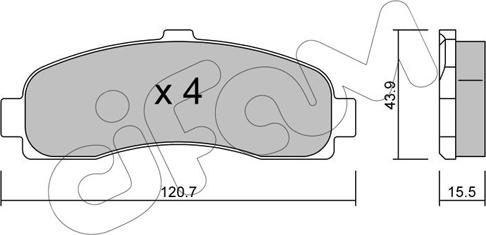 Cifam 822-145-0 - Bremžu uzliku kompl., Disku bremzes www.autospares.lv