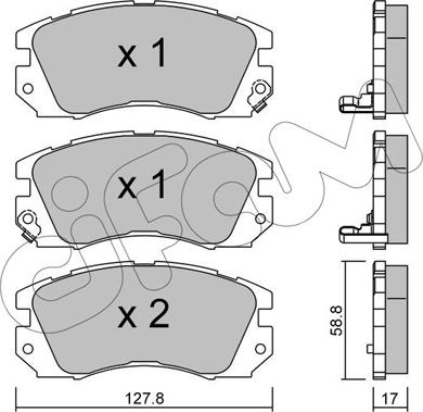 Cifam 822-140-0 - Bremžu uzliku kompl., Disku bremzes www.autospares.lv