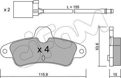 Cifam 822-143-0K - Bremžu uzliku kompl., Disku bremzes www.autospares.lv