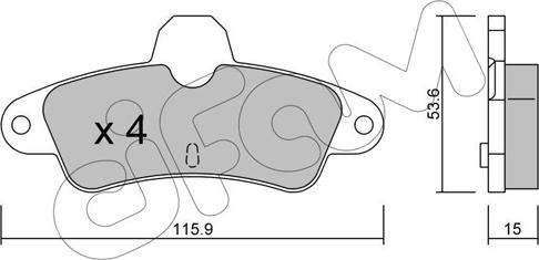 Cifam 822-143-0 - Bremžu uzliku kompl., Disku bremzes www.autospares.lv