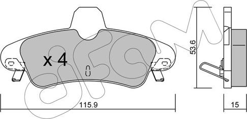 Cifam 822-143-1 - Bremžu uzliku kompl., Disku bremzes www.autospares.lv