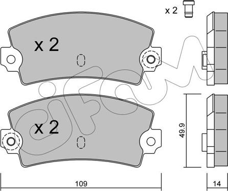 Cifam 822-147-1 - Bremžu uzliku kompl., Disku bremzes www.autospares.lv