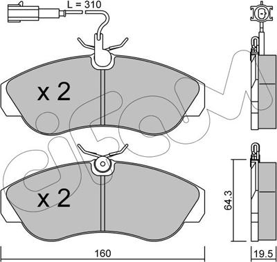 Cifam 822-155-1 - Brake Pad Set, disc brake www.autospares.lv