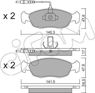 Cifam 822-156-0 - Bremžu uzliku kompl., Disku bremzes www.autospares.lv