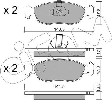 Cifam 822-156-1 - Brake Pad Set, disc brake www.autospares.lv