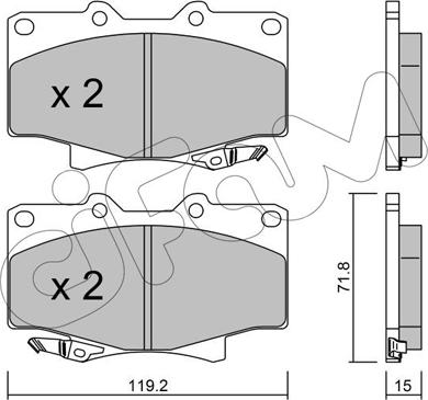 Cifam 822-153-0 - Bremžu uzliku kompl., Disku bremzes www.autospares.lv