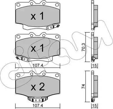 Cifam 822-152-0 - Bremžu uzliku kompl., Disku bremzes www.autospares.lv