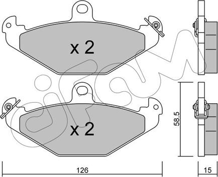 Cifam 822-165-0 - Bremžu uzliku kompl., Disku bremzes www.autospares.lv