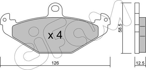 Cifam 822-165-1 - Bremžu uzliku kompl., Disku bremzes www.autospares.lv