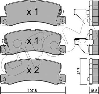 Cifam 822-161-0 - Bremžu uzliku kompl., Disku bremzes autospares.lv