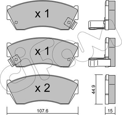 Cifam 822-168-0 - Тормозные колодки, дисковые, комплект www.autospares.lv