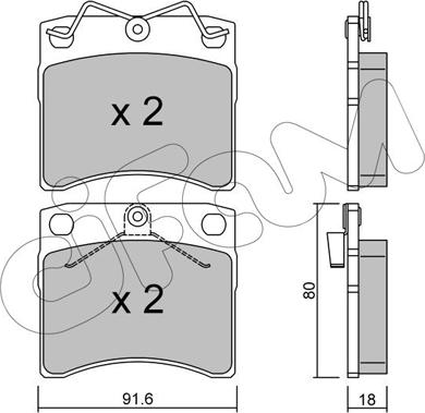 Cifam 822-163-1 - Bremžu uzliku kompl., Disku bremzes www.autospares.lv