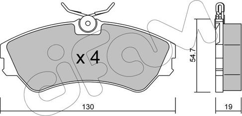 Cifam 822-162-0 - Тормозные колодки, дисковые, комплект www.autospares.lv