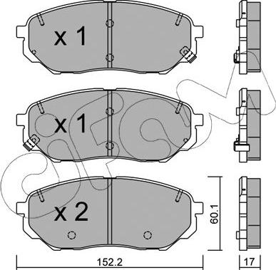 Cifam 822-1096-0 - Bremžu uzliku kompl., Disku bremzes www.autospares.lv