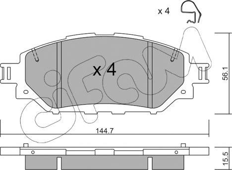 Cifam 822-1090-0 - Bremžu uzliku kompl., Disku bremzes www.autospares.lv