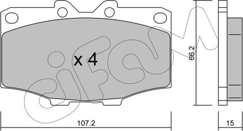 Cifam 822-109-0 - Brake Pad Set, disc brake www.autospares.lv