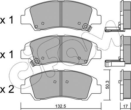 Cifam 822-1091-0 - Bremžu uzliku kompl., Disku bremzes www.autospares.lv