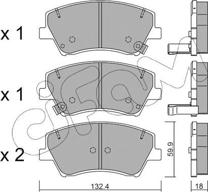 Cifam 822-1092-0 - Bremžu uzliku kompl., Disku bremzes autospares.lv