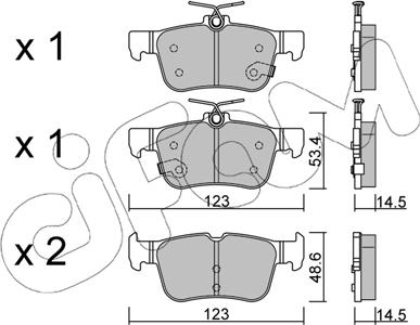 Cifam 822-1040-1 - Brake Pad Set, disc brake www.autospares.lv