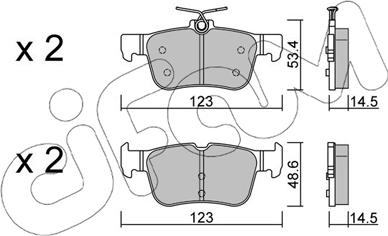 Cifam 822-1040-2 - Bremžu uzliku kompl., Disku bremzes www.autospares.lv