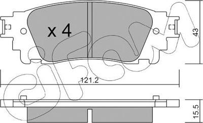 Cifam 822-1041-0 - Bremžu uzliku kompl., Disku bremzes www.autospares.lv