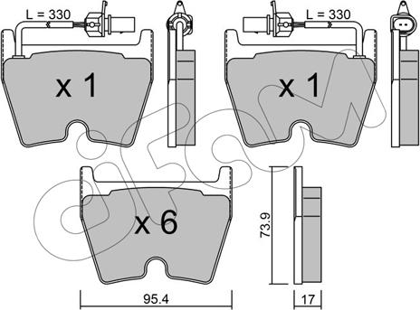 Cifam 822-1043-0 - Bremžu uzliku kompl., Disku bremzes www.autospares.lv