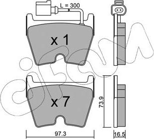 Cifam 822-1043-1 - Bremžu uzliku kompl., Disku bremzes www.autospares.lv