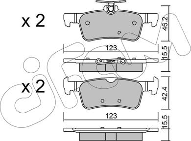 Cifam 822-1042-0 - Bremžu uzliku kompl., Disku bremzes www.autospares.lv