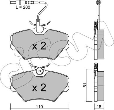 Cifam 822-106-0 - Bremžu uzliku kompl., Disku bremzes www.autospares.lv