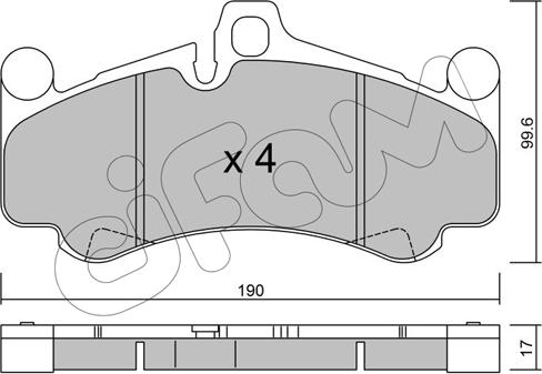 Cifam 822-1004-0 - Bremžu uzliku kompl., Disku bremzes www.autospares.lv