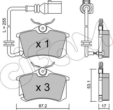 Cifam 822-100-4 - Brake Pad Set, disc brake www.autospares.lv