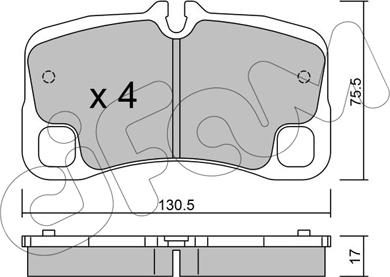 Cifam 822-1005-0 - Bremžu uzliku kompl., Disku bremzes www.autospares.lv