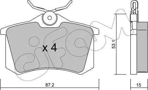 Woking P3633.15 - Тормозные колодки, дисковые, комплект www.autospares.lv