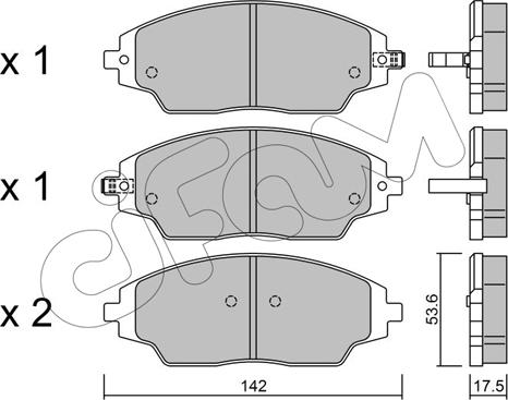 Cifam 822-1008-0 - Bremžu uzliku kompl., Disku bremzes autospares.lv