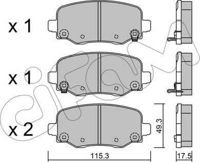 Cifam 822-1002-1 - Bremžu uzliku kompl., Disku bremzes www.autospares.lv