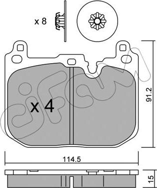 Cifam 822-1015-0 - Bremžu uzliku kompl., Disku bremzes www.autospares.lv