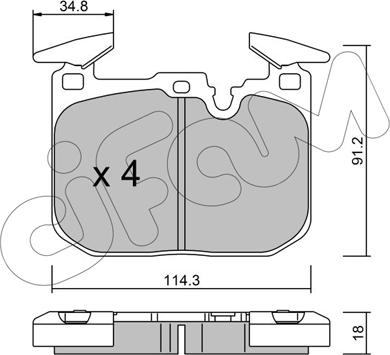 Cifam 822-1015-1 - Bremžu uzliku kompl., Disku bremzes www.autospares.lv