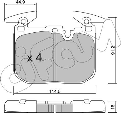 Cifam 822-1015-3 - Bremžu uzliku kompl., Disku bremzes www.autospares.lv