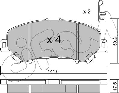 Cifam 822-1010-1 - Bremžu uzliku kompl., Disku bremzes www.autospares.lv