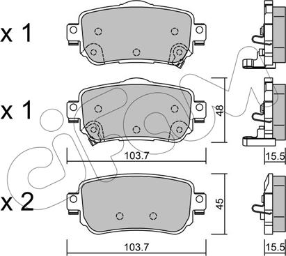 Cifam 822-1011-0 - Bremžu uzliku kompl., Disku bremzes autospares.lv