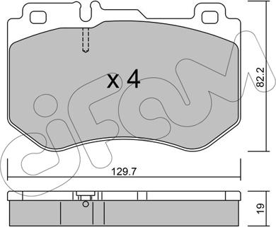 Cifam 822-1018-0 - Bremžu uzliku kompl., Disku bremzes www.autospares.lv