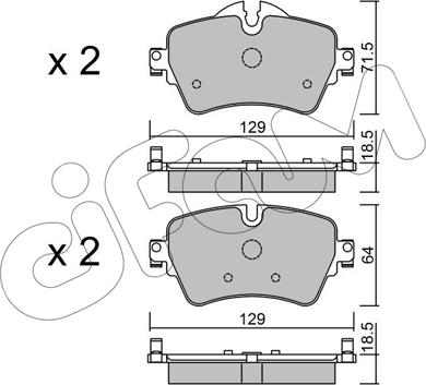 Cifam 822-1013-0 - Bremžu uzliku kompl., Disku bremzes www.autospares.lv